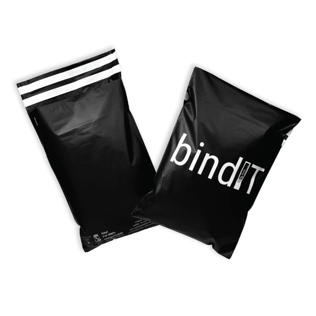 Black Custom Compostable Mailers with low minimums - product image 1