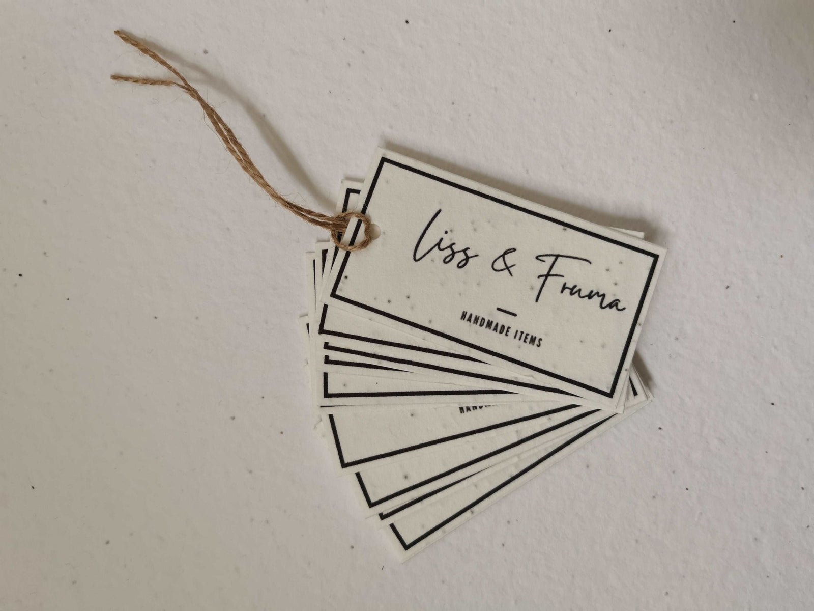 Boekje zaad papier hangtags voor merk product en geschenk verpakking