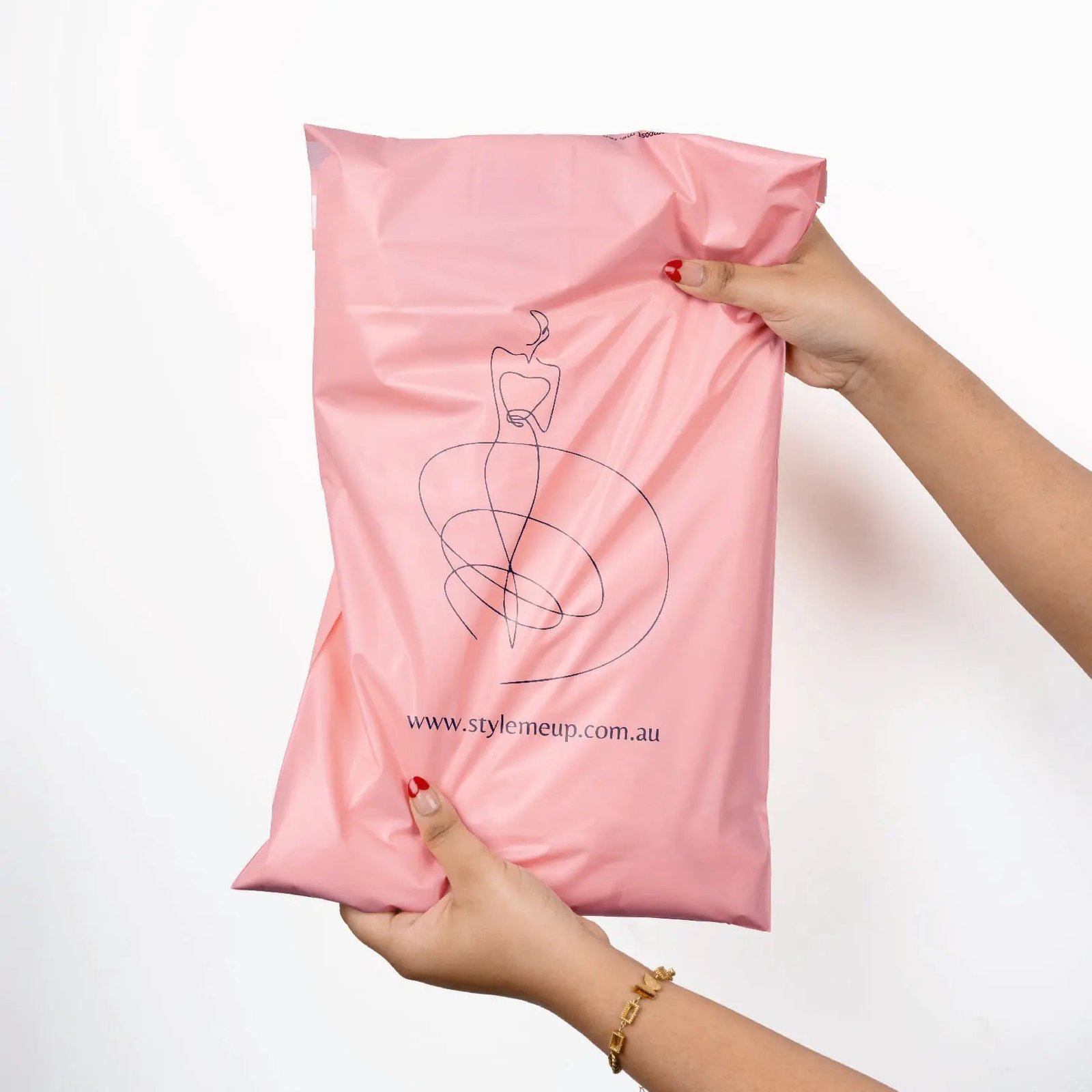 Pink Custom Compostable Mailers with low minimums - product image 2