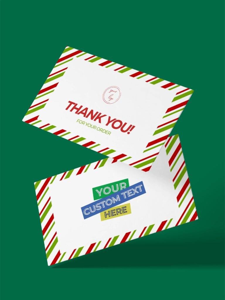 Custom Festive Thank You Cards- From Pack of 100 Cards! - product image 1