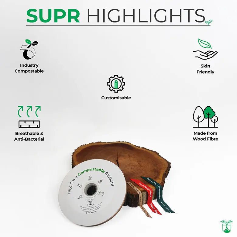 Custom Compostable Ribbon In Two Logo Colors - product image 2