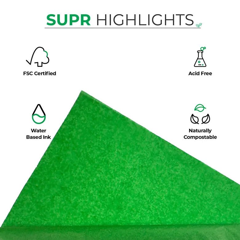 Grass Green tissue Paper for Recyclable & Sustainable Wrapping - product image 2