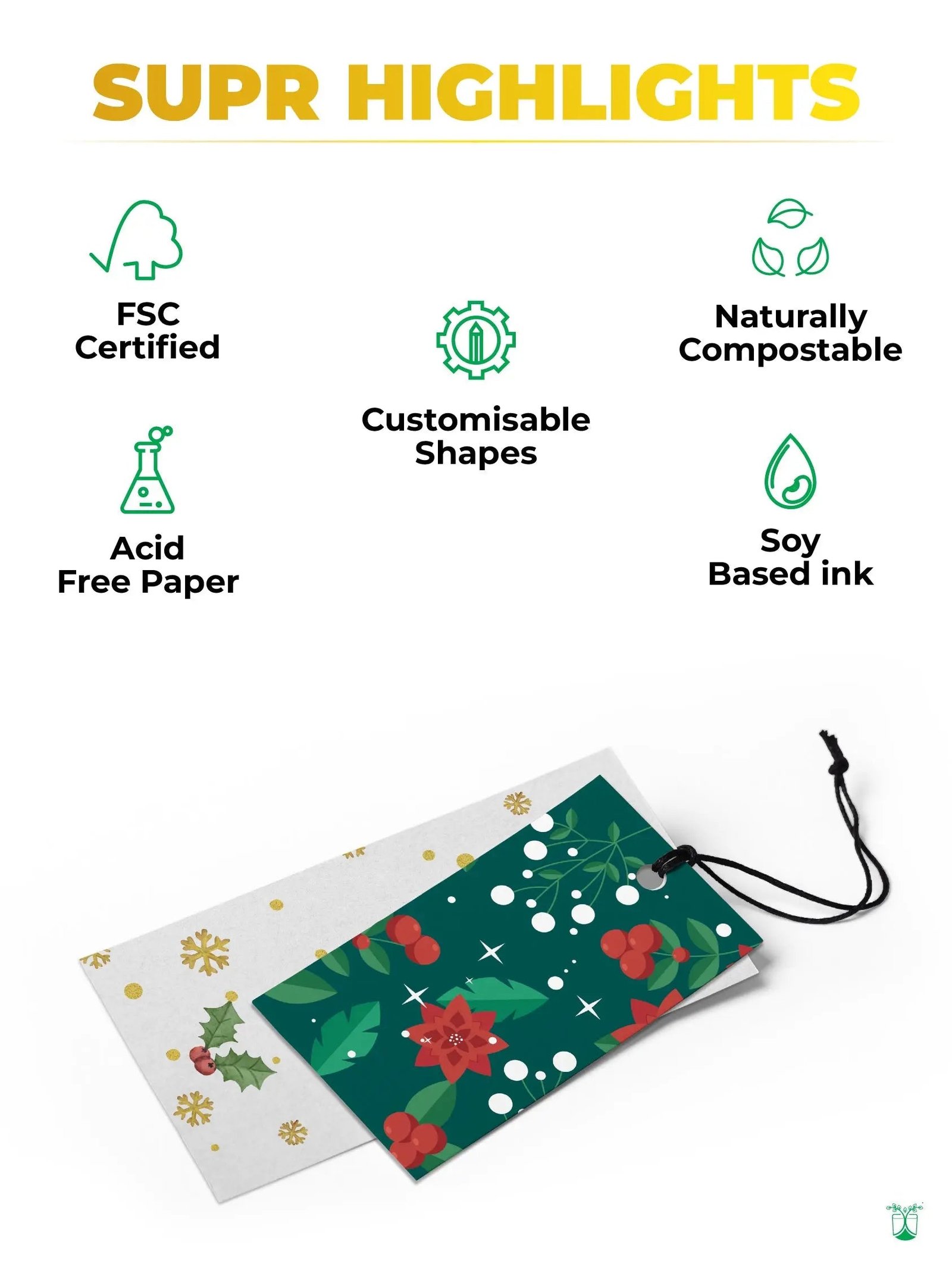 Christmas Tags for Eco-Friendly & Festive Packaging- MOQ-100 Tags - product image 2