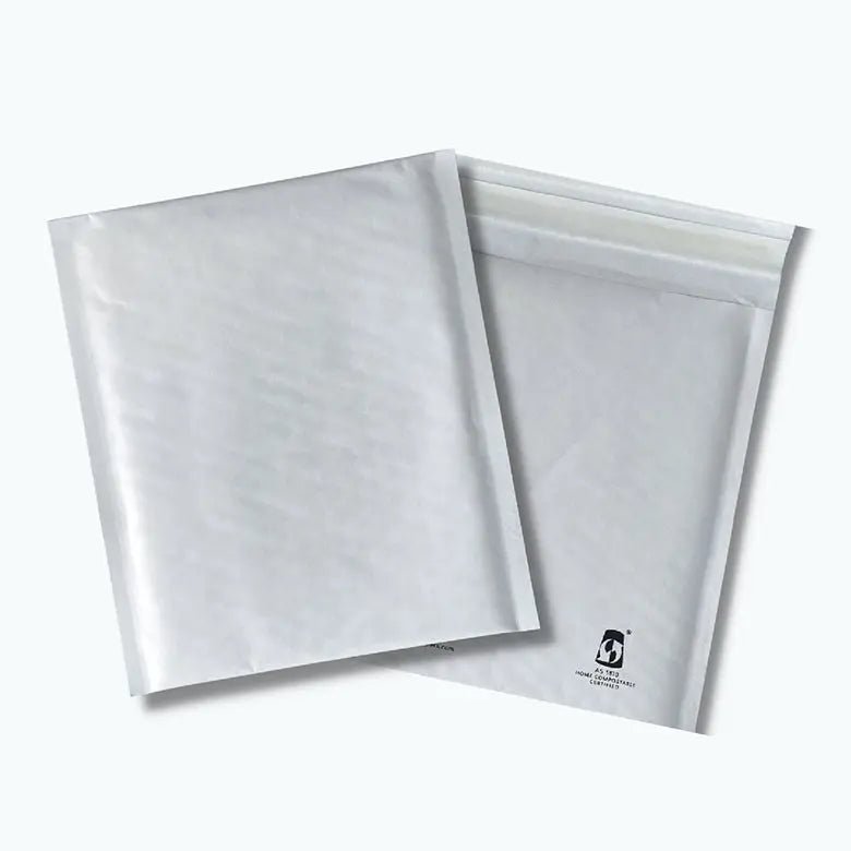 White Stock Bubble Mailers. Home Compostable & Eco-Friendly - product image 1