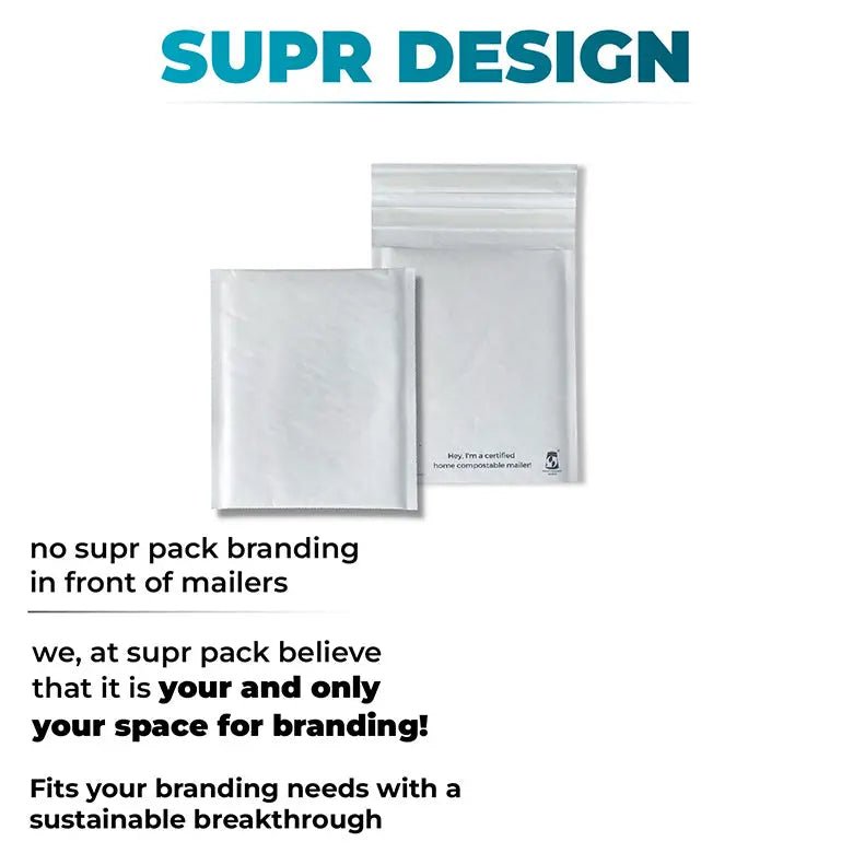 White Stock Bubble Mailers. Home Compostable & Eco-Friendly - product image 2