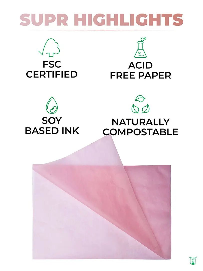 Tissue paper (Pink) - From pack of 100 sheets - product image 2