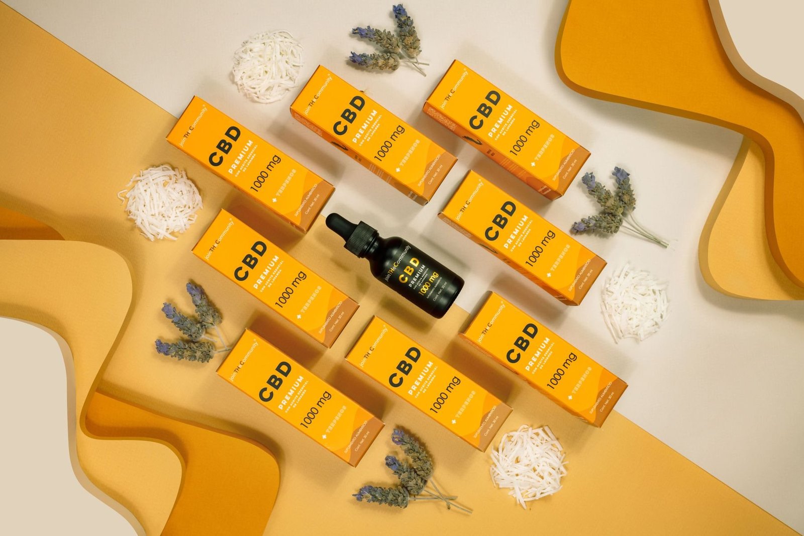 Cosmetische dozen en flessen in een retail beauty verpakking display