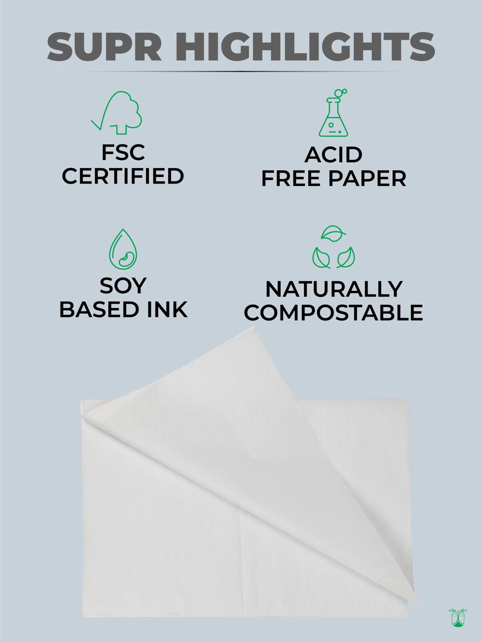 Tissue Paper (White) - From Pack of 100 sheets - product image 3