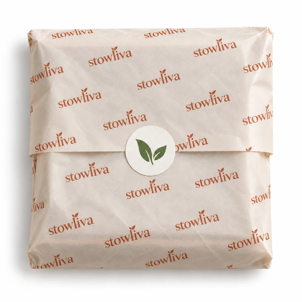 Acid Free Tissue Wrapping Paper with Custom Logo & Color wrapped parcel product photo