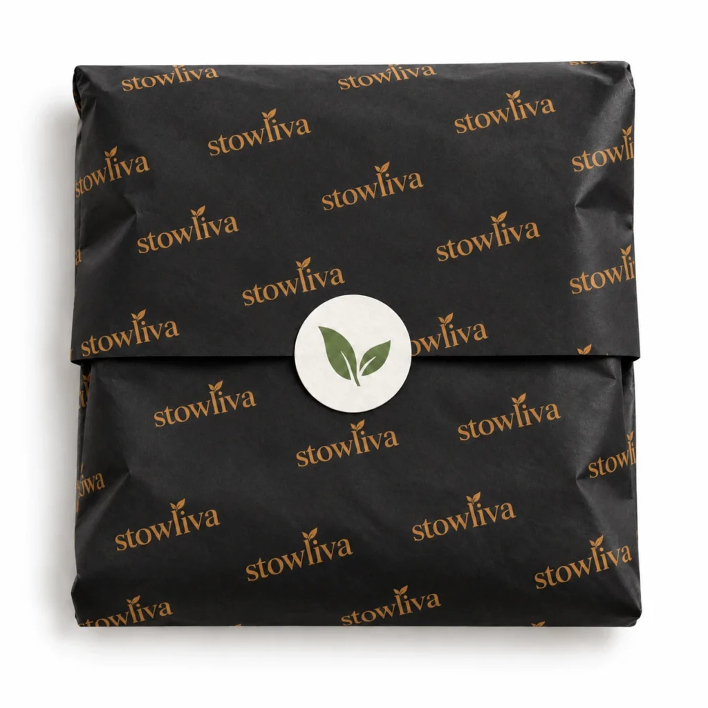 Gekleurd vloeipapier op maat met logo en patroon ontwerp verpakt pakket product foto