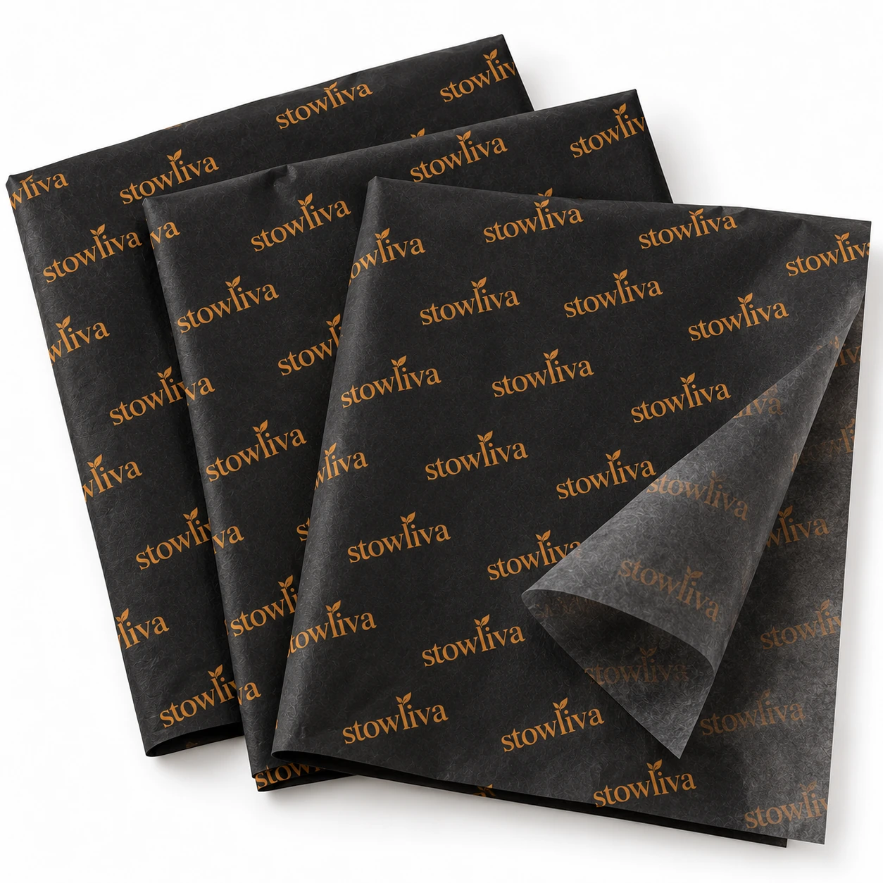 Gekleurd op maat Wissue papier met logo en patroon ontwerp gevouwen bedrukt vloeipapier