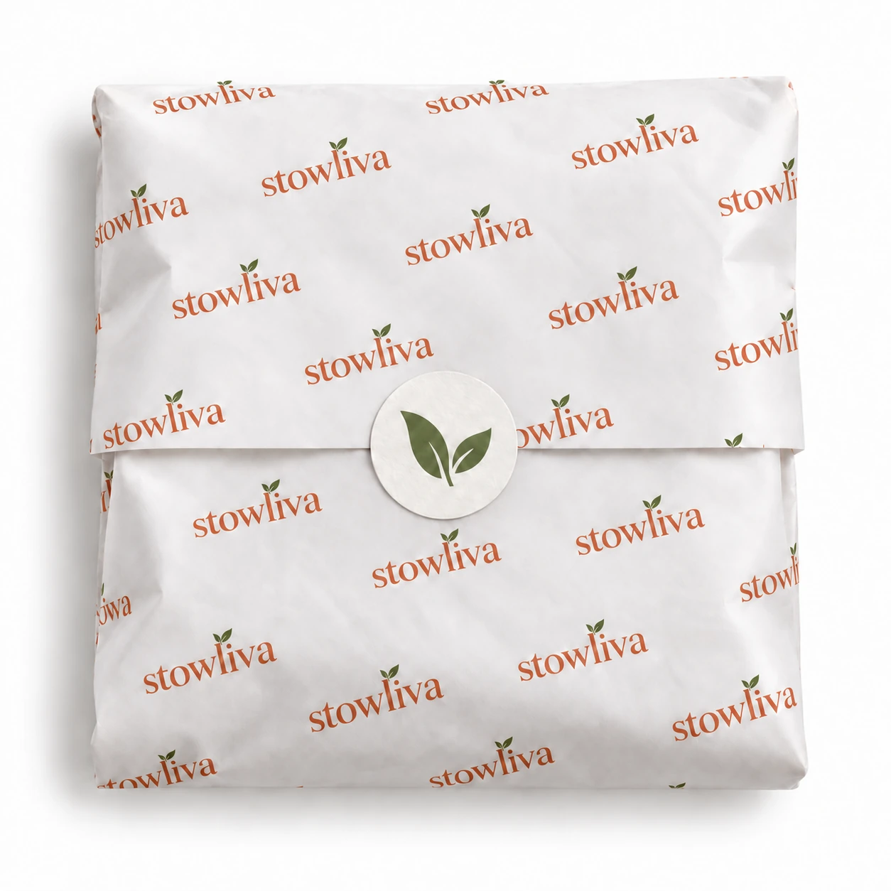 Papier d'emballage de tissu compostable avec 2 Couleurs Impression colis emballé photo produit