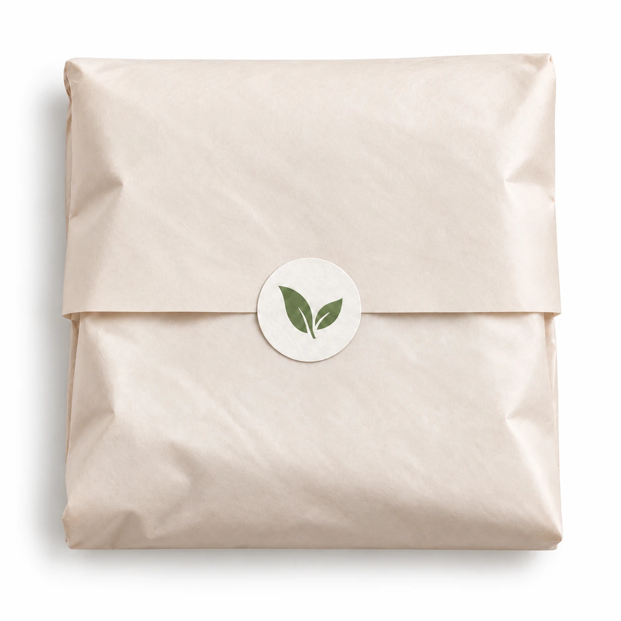 Cremefarbenes Seidenpapier für säurefreies, recycelbares und nachhaltiges Verpackungspaketfoto