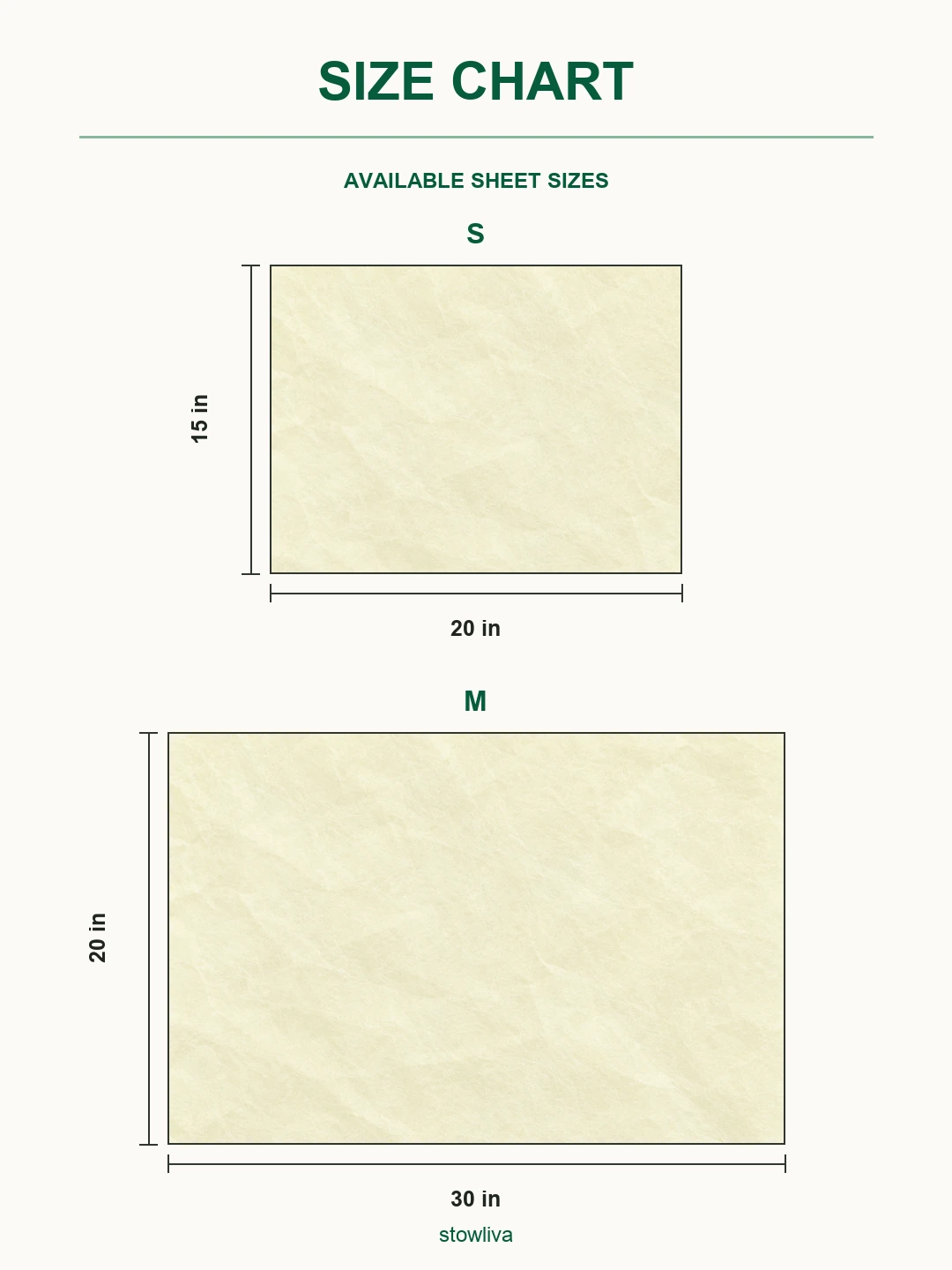 Cremefarbenes Seidenpapier für säurefreies, recycelbares und nachhaltiges Einwickeln-Matching-Muster-Größendiagramm