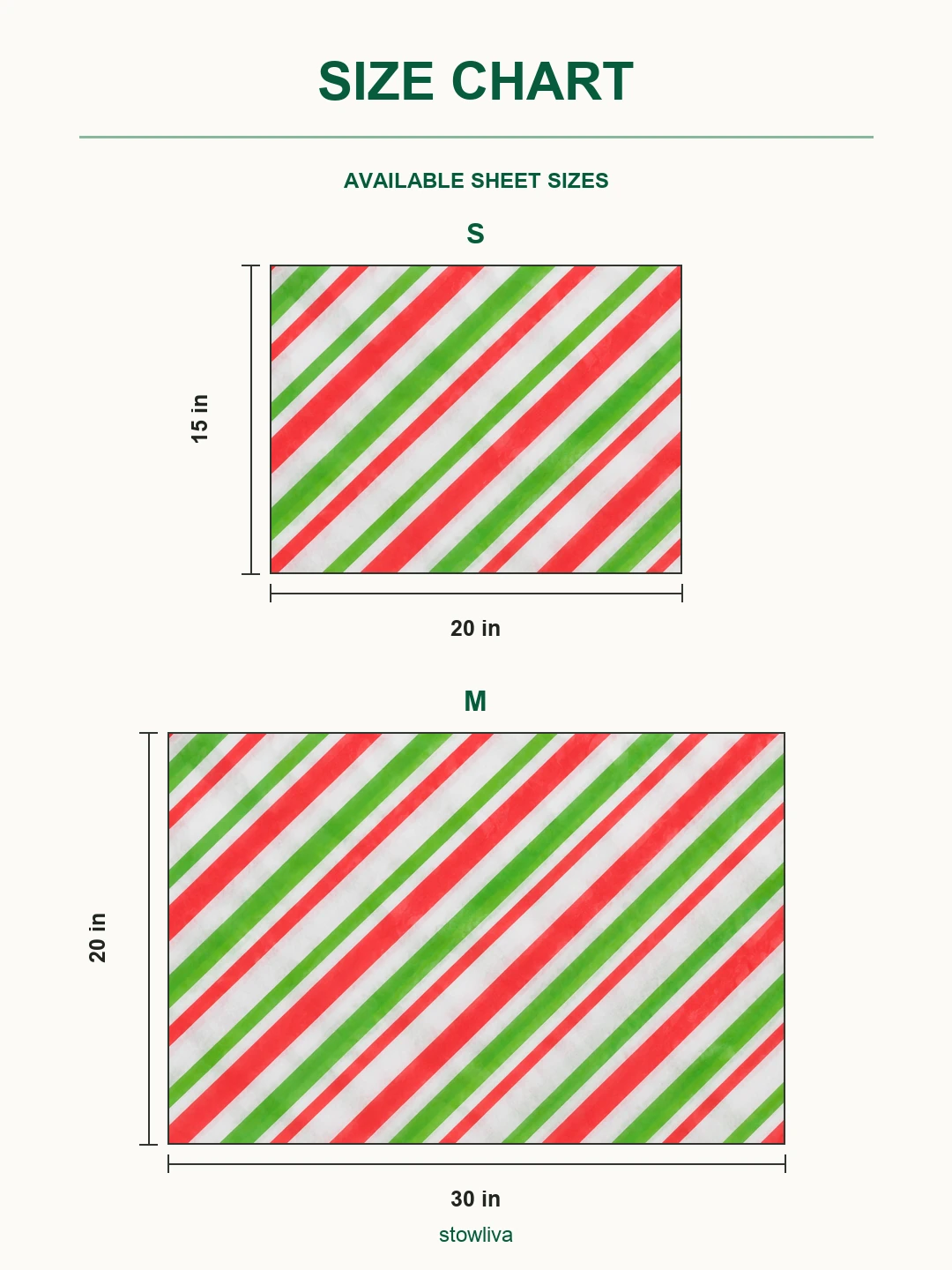 Seidenpapier mit Candy Cane Stripes - aus dem Paket von 100 Blättern, die mit dem Muster übereinstimmen